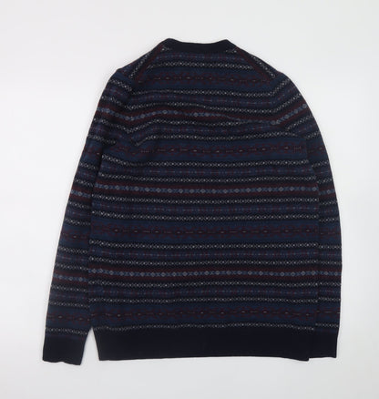 Marks and Spencer Men's Multicoloured Wool Fair Isle Jumper L