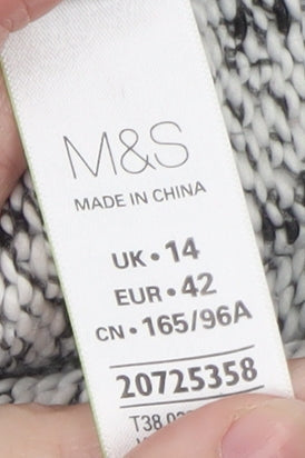 Womens UK Size 14 Marks and Spencer Grey Pullover Jumper