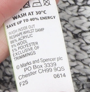 Womens UK Size 14 Marks and Spencer Grey Pullover Jumper