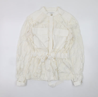 Womens UK Size 12 Coast Ivory Wrap Blouse