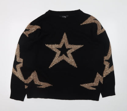 Womens UK Size 18-20 LTS Black Pullover Jumper