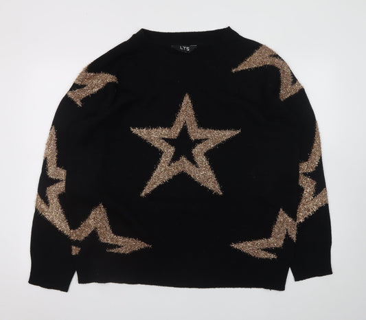 Womens UK Size 18-20 LTS Black Pullover Jumper