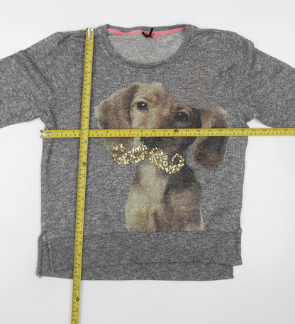 Girls UK Size 16 Years NEXT Grey Pullover Jumper