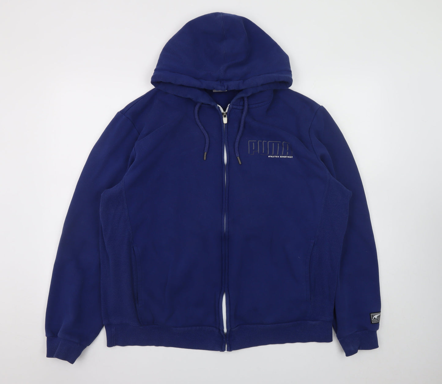 Mens UK Size XL PUMA Blue Full Zip Hoodie