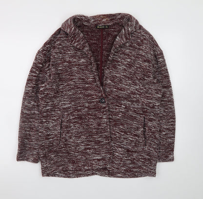 Womens UK Size 14 Stradivarius Red Basic Jacket