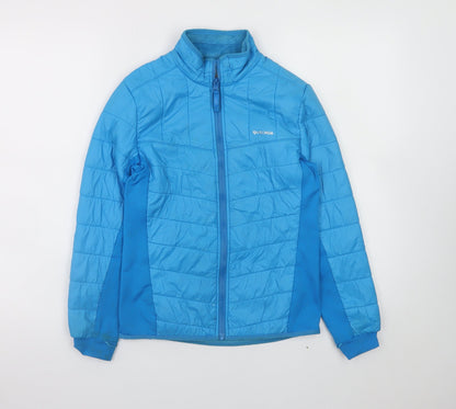 Quechua Boys Blue 10-11 Years Lightweight Puffer Jacket Full Zip