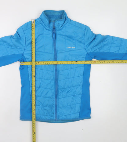 Quechua Boys Blue 10-11 Years Lightweight Puffer Jacket Full Zip