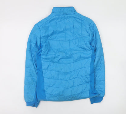 Quechua Boys Blue 10-11 Years Lightweight Puffer Jacket Full Zip
