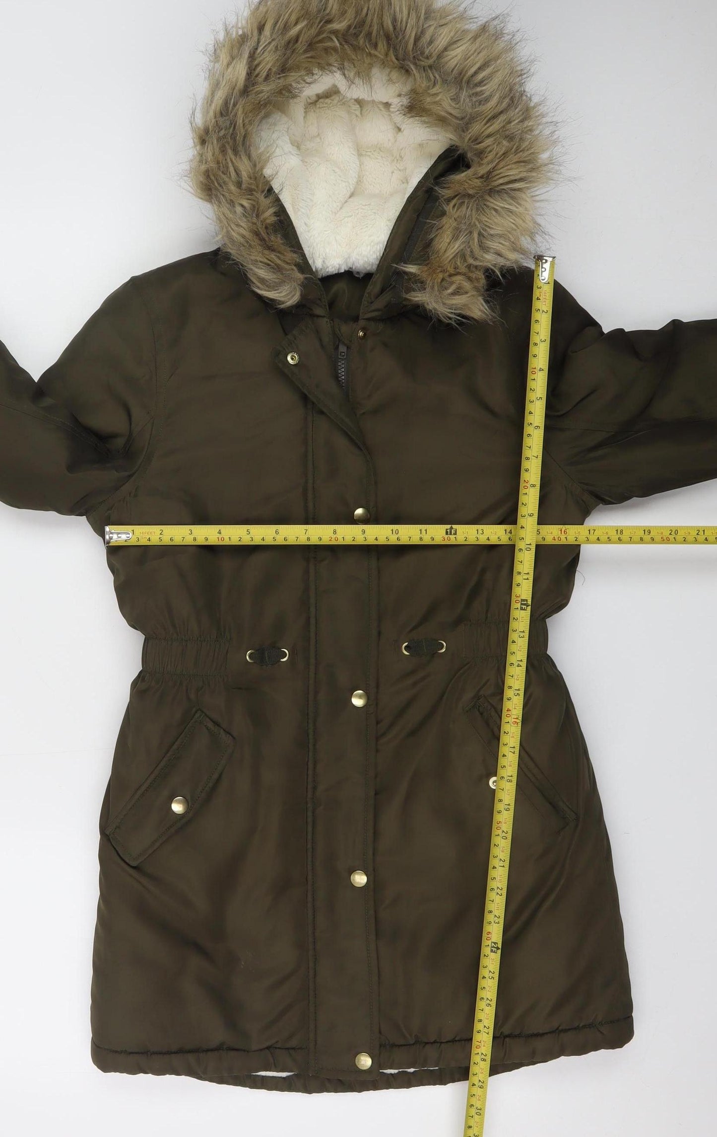 Teens UK Size 12 bluezoo Brown Parka Coat