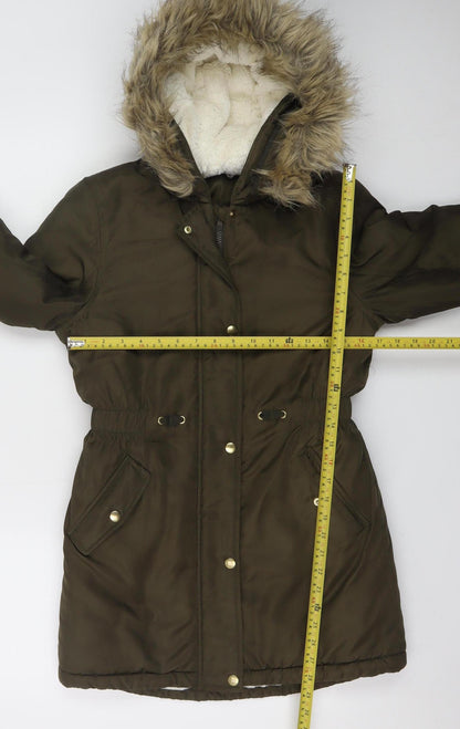 Teens UK Size 12 bluezoo Brown Parka Coat