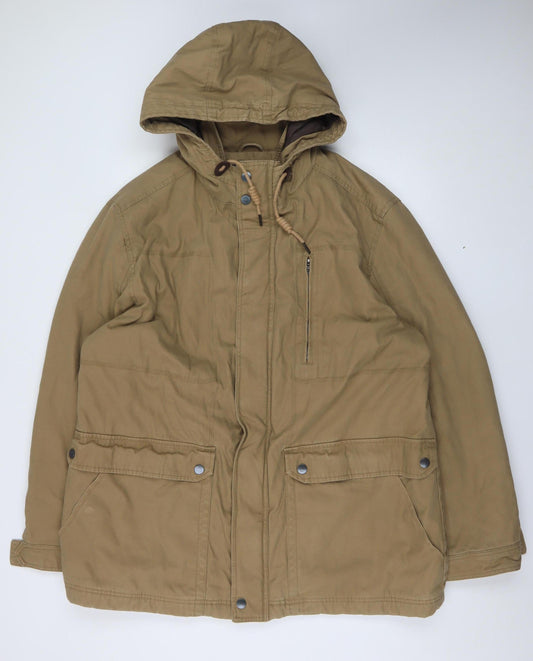 Mens UK Size 3XL George Beige Parka Coat