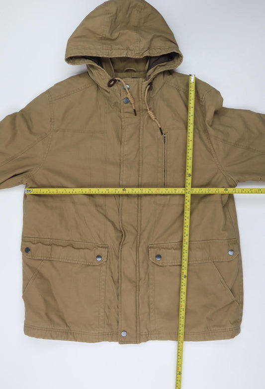 Mens UK Size 3XL George Beige Parka Coat