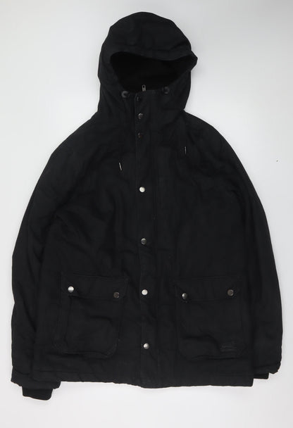 Mens UK Size M H&M Black Parka Coat