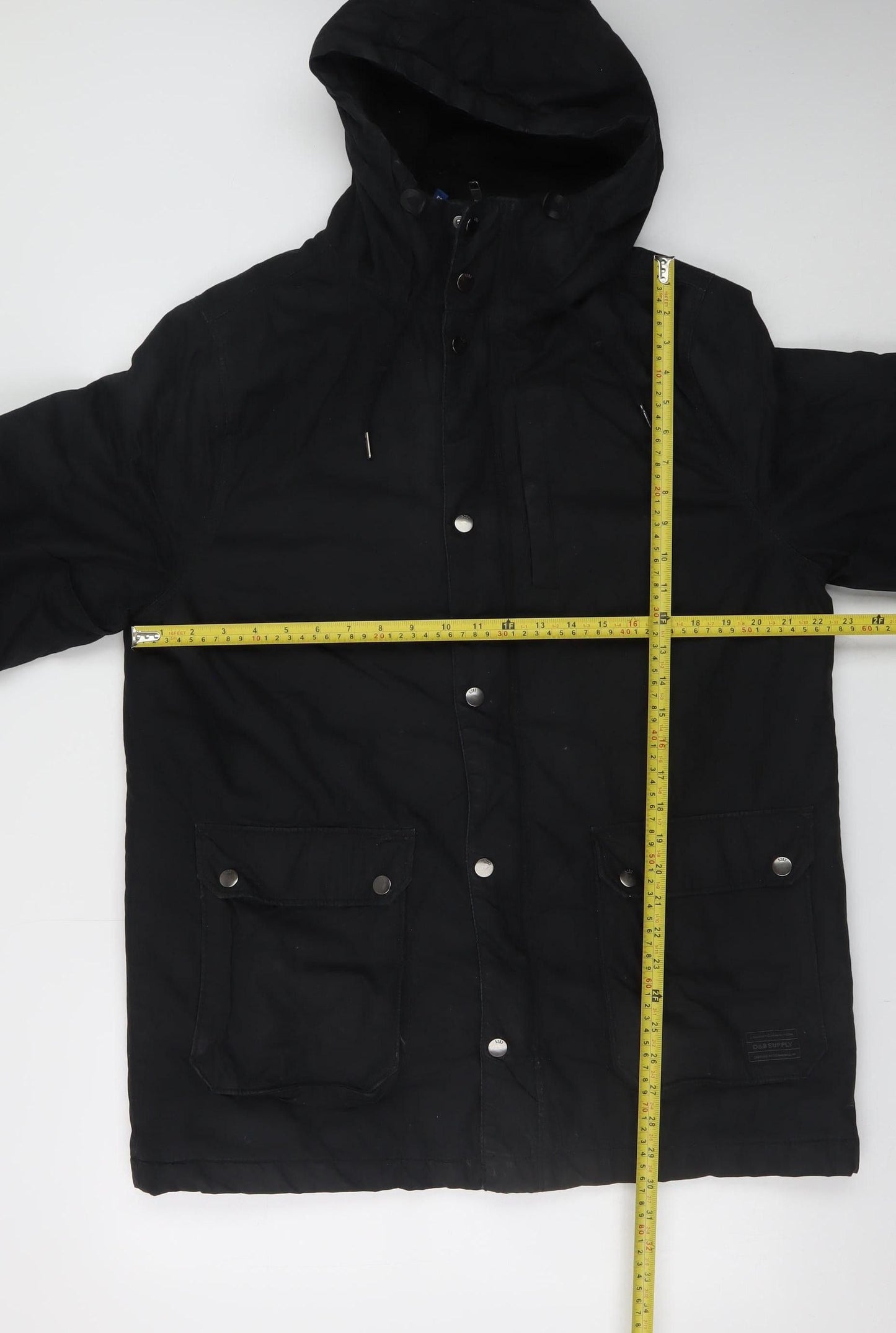 Mens UK Size M H&M Black Parka Coat