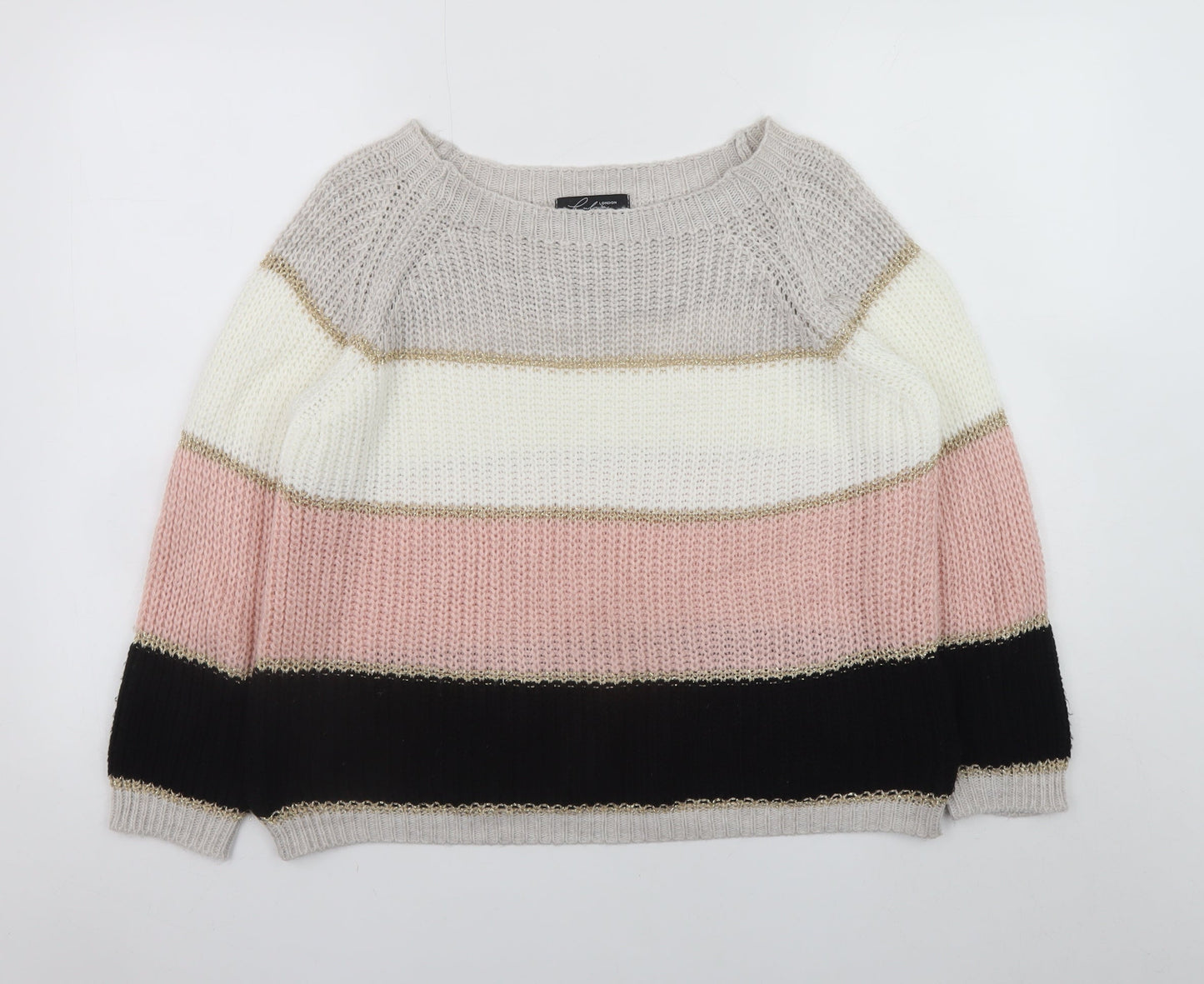 Womens UK Size S Lulua London Multicoloured Pullover Jumper