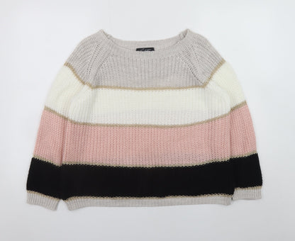 Womens UK Size S Lulua London Multicoloured Pullover Jumper