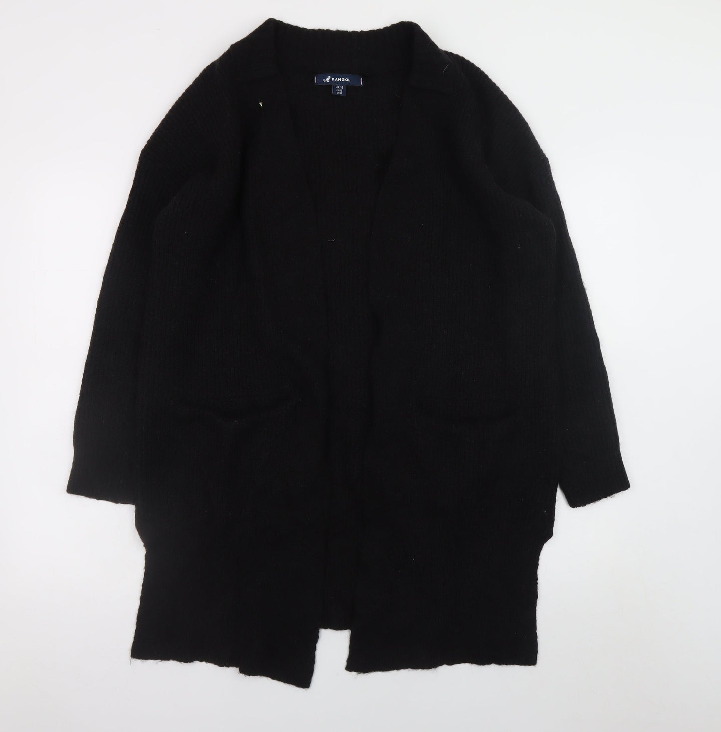 Womens UK Size 14 Kangol Black Cardigan Jumper