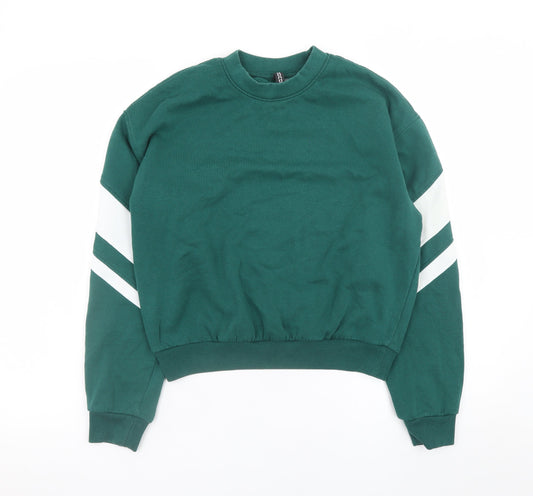 Womens UK Size S H&M Green Pullover Sweatshirt
