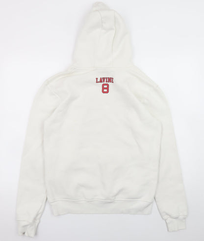 Mens UK Size M Primark White Pullover Hoodie