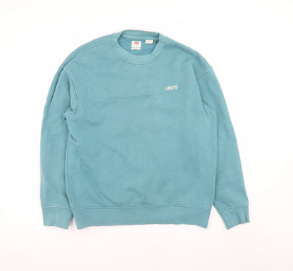 Mens UK Size S Levi's Blue Pullover Sweatshirt