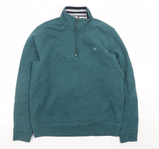 Mens UK Size M Crew Clothing Company Green Pullover Sweatshirt