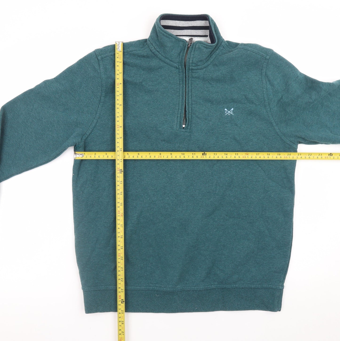 Mens UK Size M Crew Clothing Company Green Pullover Sweatshirt