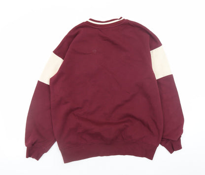 H&M Girls Red Hogwarts Pullover Sweatshirt 11-12 Years V-Neck Cotton Blend