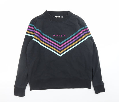 Womens UK Size M Wrangler Black Pullover Sweatshirt