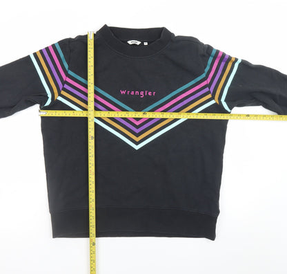 Womens UK Size M Wrangler Black Pullover Sweatshirt