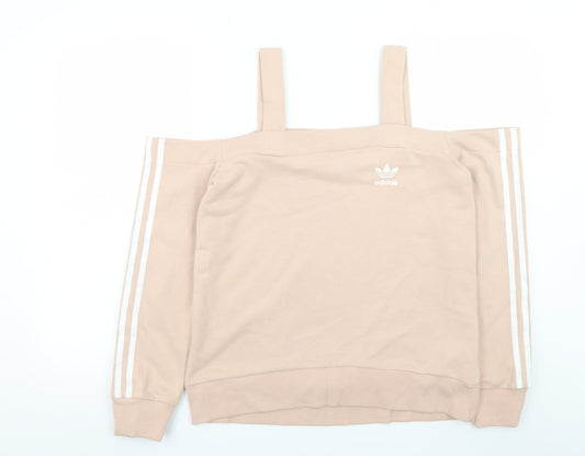 Womens UK Size 8 adidas Beige Pullover Sweatshirt