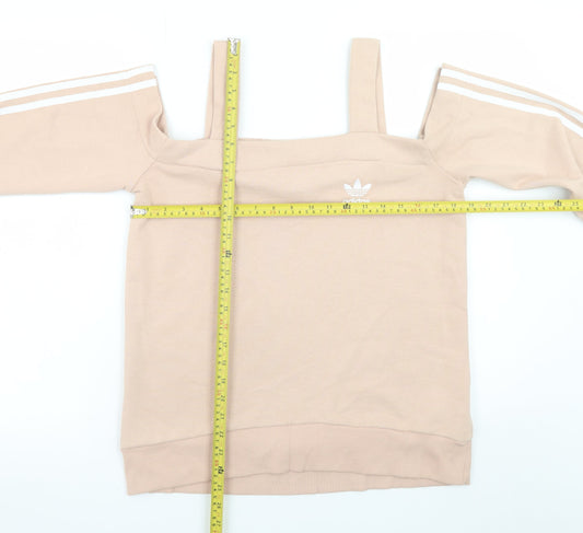 Womens UK Size 8 adidas Beige Pullover Sweatshirt