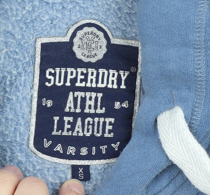 Womens UK Size XS Superdry Blue Pullover Hoodie