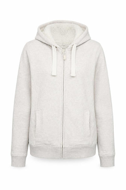 Womens UK Size S TEX Beige Full Zip Hoodie