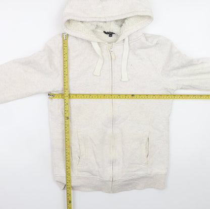 Womens UK Size S TEX Beige Full Zip Hoodie