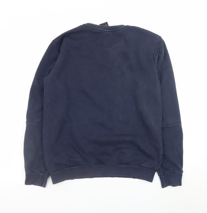 Mens UK Size M adidas Blue Pullover Sweatshirt