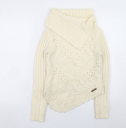 Womens UK Size 8 River Island Ivory Pullover Jumper