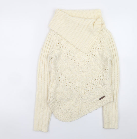 Womens UK Size 8 River Island Ivory Pullover Jumper