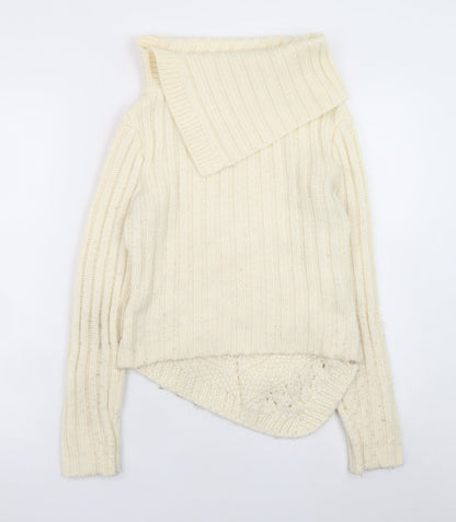 Womens UK Size 8 River Island Ivory Pullover Jumper
