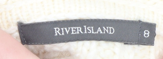 Womens UK Size 8 River Island Ivory Pullover Jumper