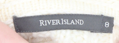 Womens UK Size 8 River Island Ivory Pullover Jumper
