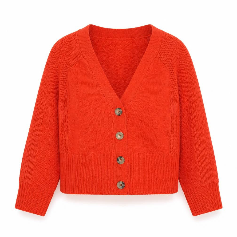 Womens UK Size S Brave Soul Red Cardigan Jumper