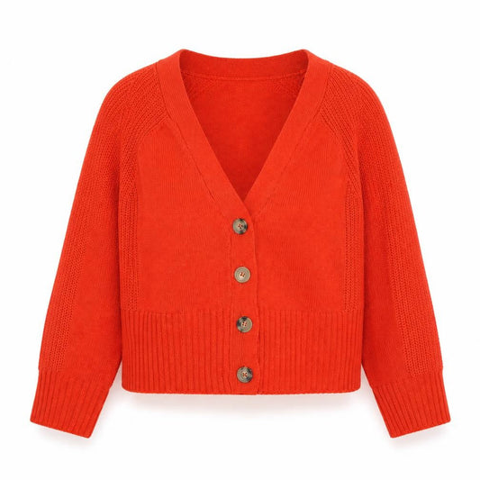 Womens UK Size S Brave Soul Red Cardigan Jumper