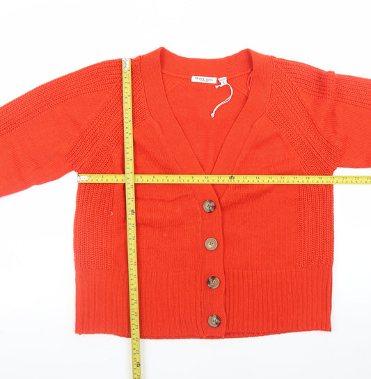 Womens UK Size S Brave Soul Red Cardigan Jumper