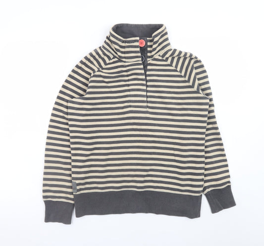 Womens UK Size 12 Joules Beige Henley Sweatshirt