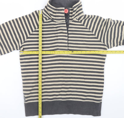Womens UK Size 12 Joules Beige Henley Sweatshirt