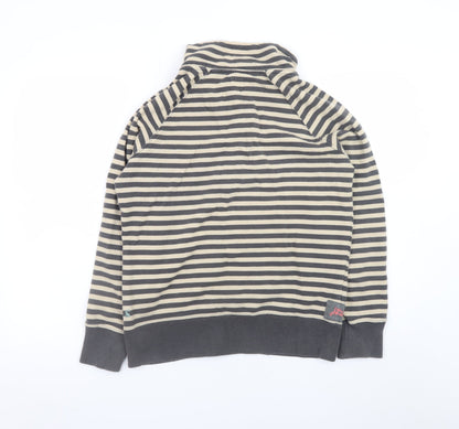Womens UK Size 12 Joules Beige Henley Sweatshirt