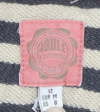 Womens UK Size 12 Joules Beige Henley Sweatshirt