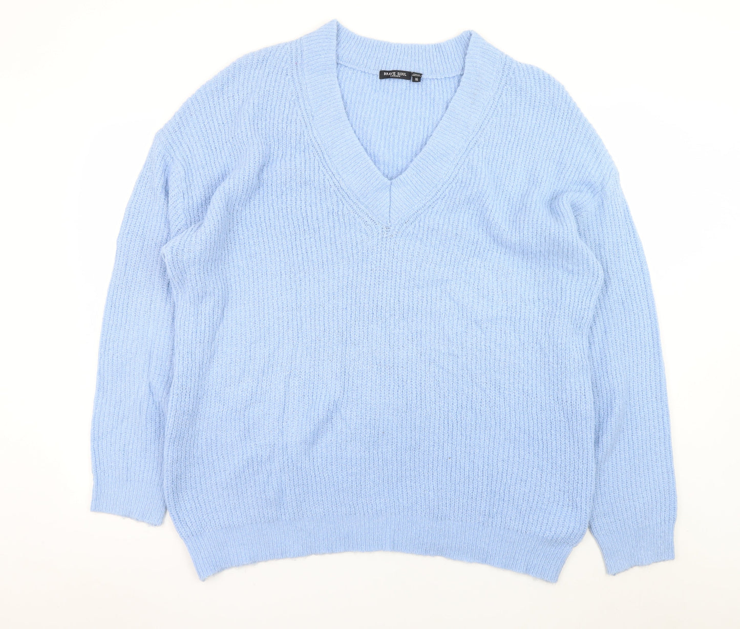Womens UK Size 16 Brave Soul Blue Pullover Jumper