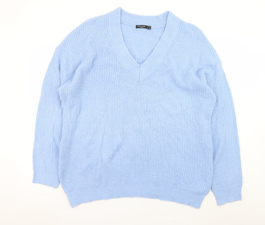 Womens UK Size 16 Brave Soul Blue Pullover Jumper