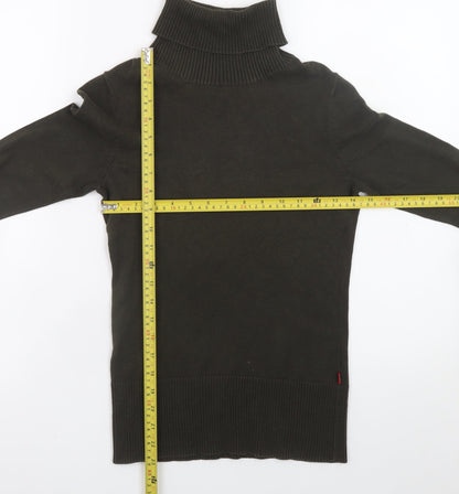 Jackpot Women Brown Roll Neck Knit Jumper XS